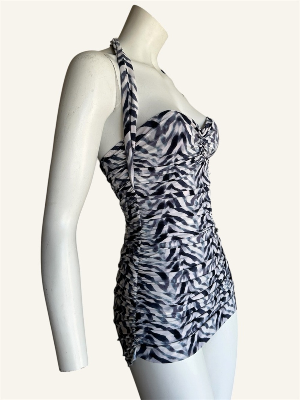 Norma Kamali Bill Mio One Piece Swimsuit Sabrina Carpenter Style Retro Halter